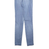 LEVI'S 721 BIG E Womens Slim Blue Denim Light W28 L32 Classic Zip Jeans