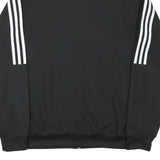 ADIDAS Mens Black & White Track Jacket XS Polyester Blend Plain Zip Casual