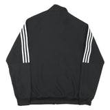 ADIDAS Mens Black & White Track Jacket XS Polyester Blend Plain Zip Casual