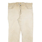 CARHARTT Mens Cotton Blend Beige Relaxed Fit Straight Leg Trousers W38 L32