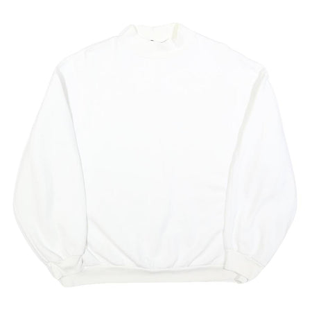 TALLY WEIJL Womens White Crew Neck Sweatshirt S Casual Cotton Blend Pullover