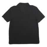 NAUTICA Mens Black Polo Shirt Short Sleeve Embroidered Logo Cotton Blend M