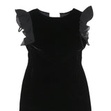 JESSICA HOWARD Womens Black Dress Polyester Blend Sleeveless Mini S Ruffle
