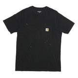 CARHARTT Mens Black Pocket T-Shirt M Short Sleeve Crew Neck Cotton Blend Casual