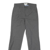 DOCKERS Womens Cotton Blend Grey Slim Straight Trousers W30 L29 Smart Casual