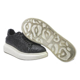 ALEXANDER MCQUEEN Oversized Glitter Womens Low Top Trainers Black Synthetic UK 6