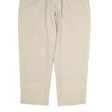 GRAM CORPORATION Mens Cotton Beige Regular Fit Straight Leg Trousers W26 L28