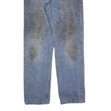 CARHARTT Mens Jeans Blue Regular Straight Denim Raw W31 L32 Casual Workwear