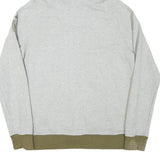 NIKE Mens Grey & Olive Zip Up Hoodie L 1908 Applique Drawstring