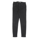 LEVI'S Womens Slim Black Skinny Denim Medium W26 L28 Stretch Zip Jeans
