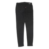 LEVI'S Womens Slim Black Skinny Denim Medium W26 L28 Stretch Zip Jeans