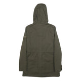 DIESEL Womens Green Cotton Outdoor Jacket XS Hooded Zip Pockets Casual