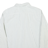 LEVI'S Mens White & Grey Stripe Cotton Blend Shirt L Casual Button Down Long