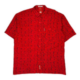 Ecko Unltd Graphic Hawaiian Shirt - XL Red Polyester