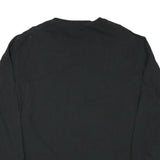 CHAMPION Mens Black Graphic T-Shirt L Long Sleeve Crew Neck Cotton Blend