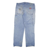 DICKIES Mens Regular Fit Carpenter Light Blue Denim Jeans W36 L32 Workwear