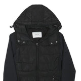 MALVIN Womens Black Outdoor Jacket S Polyester Blend Woven Plain Zip Hooded