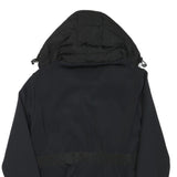 MALVIN Womens Black Outdoor Jacket S Polyester Blend Woven Plain Zip Hooded