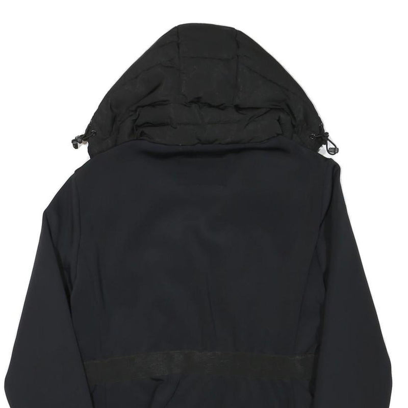 MALVIN Womens Black Outdoor Jacket S Polyester Blend Woven Plain Zip Hooded