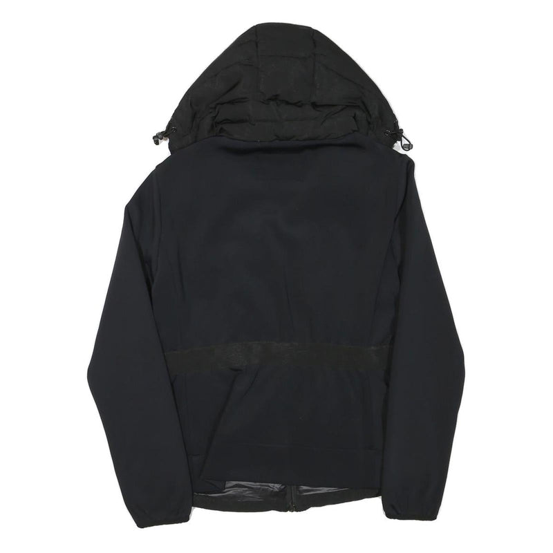 MALVIN Womens Black Outdoor Jacket S Polyester Blend Woven Plain Zip Hooded