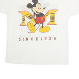C.K. CLUB Mens White Mickey Mouse Graphic T-Shirt M Short Sleeve Crew Neck