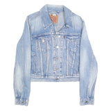LEVI'S Womens Blue Denim Jacket S Cotton Classic Button Closure Casual