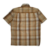 Dickies Checked Short Sleeve Shirt - Small Beige Cotton