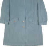 RENE SCHAAD Womens Blue Wool Blend Button Jacket M Classic Plain Stylish