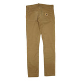 CARHARTT Womens Regular Fit Beige Cotton Blend Trousers W32 L32 Zip Closure