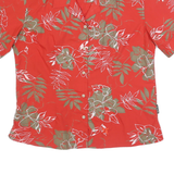 MCKINLEY Womens Red & Beige Floral Cotton Blend Shirt S Short Sleeve Casual