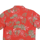 MCKINLEY Womens Red & Beige Floral Cotton Blend Shirt S Short Sleeve Casual