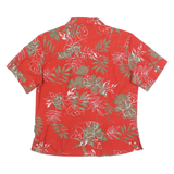 MCKINLEY Womens Red & Beige Floral Cotton Blend Shirt S Short Sleeve Casual