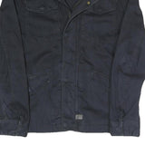 G-STAR Mens Black Slim Jacket M Cotton Blend Zip Chest Pockets Casual Outerwear