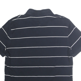 TOMMY HILFIGER Mens Blue & White Striped Short Sleeve Polo Shirt L