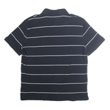 TOMMY HILFIGER Mens Blue & White Striped Short Sleeve Polo Shirt L