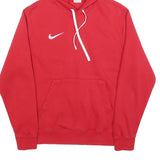 NIKE Mens Red Cotton Blend Hoodie M Sweatshirt Pullover Casual Sportswear