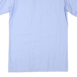 AMSA Mens Blue Short Sleeve Shirt L Cotton Blend Classic Fit Pocket