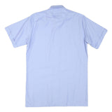 AMSA Mens Blue Short Sleeve Shirt L Cotton Blend Classic Fit Pocket