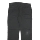 DICKIES Mens Cotton Blend Black Regular Fit Straight Leg Trousers W36 L32