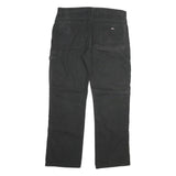 DICKIES Mens Cotton Blend Black Regular Fit Straight Leg Trousers W36 L32