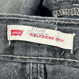 Levis Denim Shorts - 25W UK 6 Grey Denim