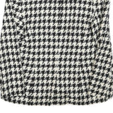 TATTOO Womens Black & White Houndstooth Classic Jacket XS Wool Blend Button