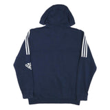 ADIDAS Mens Navy Blue Full Zip Hoodie M Cotton Blend Casual Sportswear