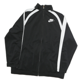 NIKE Mens Black & White Sports Zip Jacket XL Polyester Track Top