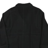 RENE SCHAAD Womens Black Wool Blend Button Jacket L Classic Plain Stylish