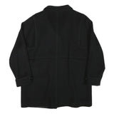 RENE SCHAAD Womens Black Wool Blend Button Jacket L Classic Plain Stylish