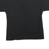 CHAMPION Mens Black Graphic T-Shirt L Short Sleeve Crew Neck Cotton Blend Casual