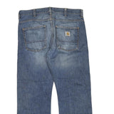CARHARTT Mens Regular Fit Blue Denim Straight Leg Jeans W38 L30 Classic Cotton