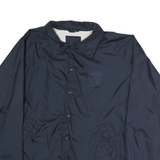 LANDMARK Mens Navy Blue Classic Jacket L Polyester Plain Button Closure