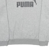 PUMA Mens Grey Cotton Blend Crew Neck M Sweatshirt Logo Print Casual